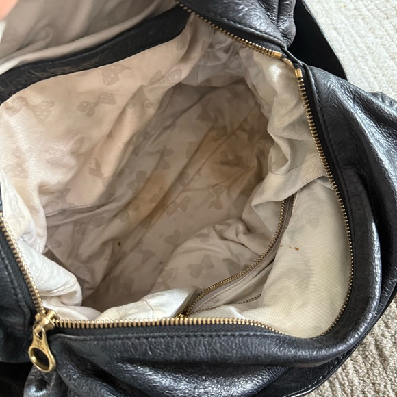 Vintage See by Chloe Funny Love Black Leather Shoulder Bag with Flaw - Picture 13 of 16